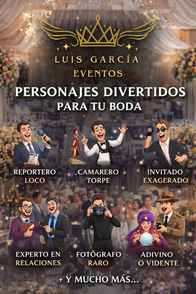 Personajes divertidos para tu boda en Sevilla